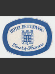 Francie Etiketa Hotel de L'Univers Tours - náhled