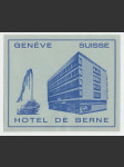 Švýcarsko Etiketa Hotel de Berne Genève - náhled