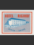 Švýcarsko Etiketa Hotel Rigihof Zürich - náhled