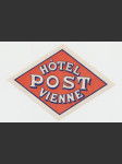 Rakousko Etiketa Hotel Post Vienne (Wien) - náhled