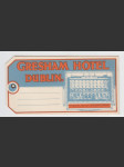 Irsko vintage zavazadlový štítek Gresham Hotel Dublin - náhled