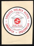 Indonésie vintage zavazadlový samolepka Sabang Palace Hotel Jakarta - náhled
