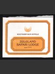 Jižní Afrika vintage zavazadlový samolepka Zululand Safari Lodge Southern Sun Hotels - náhled