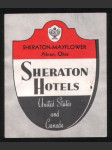 U.S.A. Etiketa Sheraton Hotels Sheraton-Mayflower Akron Ohio - náhled