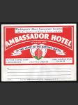 U.S.A. Etiketa Ambassador Hotel Washington D.C. - náhled