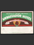 U.S.A. Etiketa Ambassador Hotel Washington D.C. - náhled