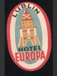Polsko Etiketa Hotel Europa Lublin - náhled