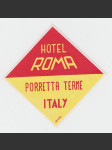 Itálie Etiketa Hotel Roma Porretta Terme - náhled