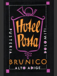 Itálie Etiketa Hotel Posta Brunico - náhled