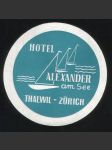 Švýcarsko Etiketa Hotel Alexander am See Thalwil Zürich - náhled