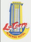 Švýcarsko Etiketa Albergo Hotel La Torre Lugano - náhled