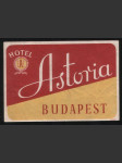 Maďarsko Etiketa Hotel Astoria Budapest - náhled