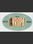 Etiketa Hotel Europa Brno - náhled