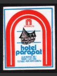 Indonesie vintage zavazadlový samolepka Hotel Parapat Sumatra - náhled