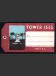 Jamaica vintage zavazadlový štítek Tower Isle Hotel - náhled