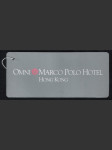 Hong Kong vintage zavazadlový štítek Omni Marco Polo Hotel - náhled