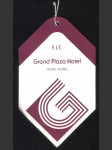 Hong Kong vintage zavazadlový štítek Grand Plaza Hotel - náhled