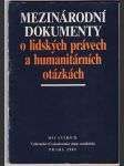 Mezinárodní dokumenty o lidských právech a humanitárních otázkách - náhled