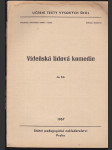 Vídeňská lidová komedie - Určeno pro posl. divadelní fakulty - náhled