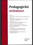 Pedagogická orientace - odborný čtvrtletník a zpravodaj České pedagogické společnosti 24/5 - náhled