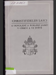 Christifideles laici - posydoní apoštolský list o povolání a poslání laiků v církvi a ve světě z 30. prosince 1988 - náhled