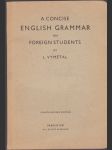 A concise English grammar for foreign students - náhled