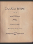 Záhada rodu + Pád Ibrahima Mordeta + Tajemství červeného domu + - náhled