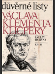 Důvěrné listy Václava Klimenta Klicpery - náhled