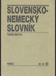 Slovensko- Nemecký slovník - náhled