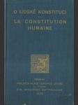 O lidské konstituci / la constitution humaine - náhled