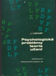 Psychologické problémy teorie učení - náhled