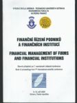 Finanční řízení podniků a finančních institucí - náhled