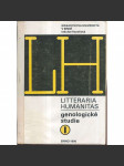 Litteraria Humanitas - Genologické studie I. - náhled