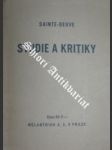 Studie a kritiky - sainte-beuve - náhled