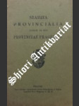 Statuta provincialia congr. ss. red. provinciae pragensis - náhled