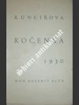 Kuncířova ročenka 1930 - náhled