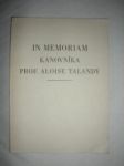 In memoriam prof.Aloise Talandy,sídelního kanovníka v Olomouci - náhled