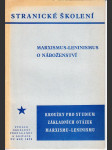 Marxismus-leninismus o náboženství - Učební text kroužků pro studium zákl. otázek marxismu-leninismu - náhled