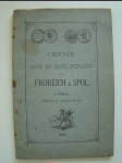 Cenník potřeb pro závody průmyslové firmy FROREICH a SPOL. - náhled