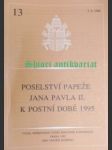 Poselství svatého otce jana pavla ii. k postní době 1995 - jan pavel ii. - náhled