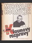 Klaunovy rozpravy - úvahy, fejetony, rozhovory, ankety z let 1956-1986 - náhled