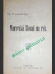 Moravská slovač na rub - holub - šimanovský františek - náhled