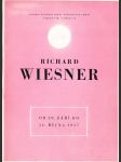 Richard Wiesner (Práce z posledních let) - náhled
