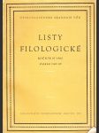 Listy filologické (Ročník 85-1962, svazek druhý) - náhled