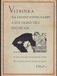 Vitrinka (ročník VIII., číslo I.): list knižní kultury - náhled