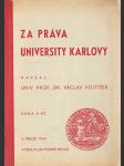 Za práva university Karlovy - náhled
