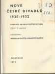 Nové české divadlo 1930 - 1932 - náhled