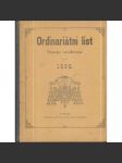 Ordinariátní list na rok 1890 - náhled