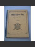 Ordinariátní list na rok 1886 - náhled