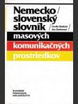 Nemecko - slovenský slovník masových komunikačných prostriedkov - náhled